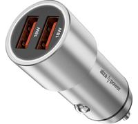 AlzaPower Chargeur de voiture X520 charge rapide 18W stříbrná