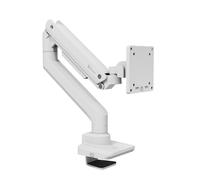Arozzi Alzare Neo Pro Single Bras Moniteur Ressort à Gaz - Robuste, Jusqu'à 20 kg - Compatible Ultrawide, VESA 75/100, Rotation 360°, Gestion des Câbles - Pince de Bureau & Passe-Câble Inclus - Blanc