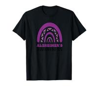 Alzheimer Alzheimer Rainbow Purple T-Shirt