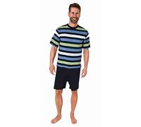 Alzheimer Pyjama à manches courtes avec fermeture éclair au dos et à la jambe pour homme, bleu marine, XS