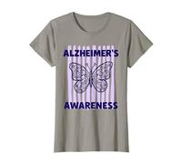 Alzheimer Ruban Papillon Violet Sensibilisation à la maladie d'Alzheimer T-Shirt