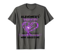 Alzheimer's Daughter My Hero Raised Me - Mains en Forme de cœur Violettes T-Shirt