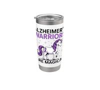 Alzheimer's Warriors : sensibilisation à la licorne magique Gobelet isotherme en acier inoxydable double paroi