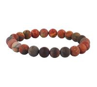 ALZLDYS Bracelet élastique unisexe fait à la main en jaspe impérial naturel semi-précieuse perles rondes de 8 mm 17,8 cm, 7.5", Opale de feu
