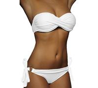 ALZORA 20005 Maillot de bain 2 pièces push-up Twist pour femme - - S