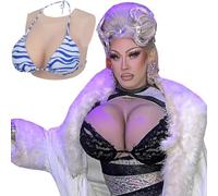 ALZRGORA Silicone Breast Silicone Breastplate Fake Breasts Forms C-G Cup for Drag Queen Cosplay Crossdresser