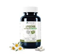 Alzuro Labs Apigénine 100mg - 120 Gélules Véganes | Complément Alimentaire à Haute Concentration | Extrait de Fleur de Camomille | Testé par un Laboratoire Tiers | Sans Gluten et sans OGM