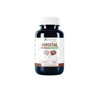 Alzuro Labs Extrait de prêle équivalent 5 000 mg | extrait 10:1 500 mg Equisetum arvense | silicium pour cheveux, peau & ongles | 120 gélules végétales | BPF & testé en laboratoire