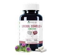Alzuro Labs Liver Complex 4, 6200 mg, 90 Gélules Véganes | Chardon-Marie Haute Dose, Artichaut, Chanca Piedra & Ortie | Complément pour une Fonction Hépatique Saine | Certifié GMP