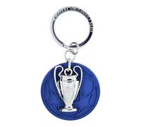 Am Ball Com, Porte-clés UEFA Champions League - Réplique 2D en PVC du trophée, design officiel Starball, article pour les passionnés de football, Noir, 100 x 7 x 27 mm