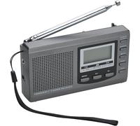AM/FM/SW1-7 Récepteur radio portable à 9 bandes avec haut-parleur et écouteurs,réception excellente Radio numérique à affichage de l'heure 12/24H,rétroéclairage,alarme,fonctionnant sur batterie.