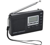 AM/FM/SW1-7 Récepteur Radio Portable à 9 Bandes avec Haut-Parleur et écouteurs,réception Excellente Radio numérique à Affichage de l'heure 12/24H,rétroéclairage,Alarme,fonctionnant sur Batterie.[L11]