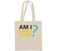 Am I Handsome Good Looks Question Sac fourre-tout en coton naturel Blanc