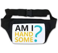 Am I Handsome Good Looks Sac banane pour questions Blanc