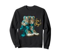 Am I Okay Bottes Western Texas Cowgirl Coquette Bow Femme Fille Sweatshirt