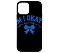 Am I Okay I Think I'm Really Happy Bow Auto Réflexion Santé Coque pour iPhone 12 mini