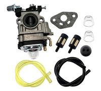 AM Kit de carburateur pour débroussailleuse Fuxtec FX-PS152 FX-MS152 FX-MT152 MFS520 FX-FSR152 avec tuyau à essence et filtre à essence