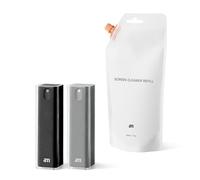 am Kit Nettoyage Écran Voiture et Écrans Tactiles - Spray 200 ml, Chiffon Microfibre et Nettoyant Lunettes pour TV, Ordinateur, Smartphone et Tablette, 2 Pièces, Noir, Gris