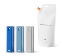 am Kit Nettoyage Écran Voiture et Écrans Tactiles - Spray 200 ml, Chiffon Microfibre et Nettoyant Lunettes pour TV, Ordinateur, Smartphone et Tablette, 3 Pièces, Bleu