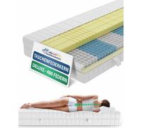 AM matelas de qualité | Matelas à ressorts ensachés 3D Deluxe | 90x200 cm | H3 | 7 zones Matelas à ressorts ensachés en forme de tonneau avec mousse froide | 90/200 | Matelas à ressorts | Degré de fer