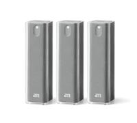 am Nettoyant Écran Portable 2 en 1 avec Chiffon Microfibre, Spray 10,5 ml pour Smartphone, Tablette, Ordinateur et Écran Voiture, Gris, 3 Pack