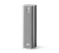 am Nettoyant Écran Portable 2 en 1 avec Chiffon Microfibre, Spray 10,5 ml pour Smartphone, Tablette, Ordinateur et Écran Voiture, Gris, 1 Pack