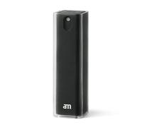 am Nettoyant Écran Portable 2 en 1 avec Chiffon Microfibre, Spray 10,5 ml pour Smartphone, Tablette, Ordinateur et Écran Voiture, Noir, 1 Pack