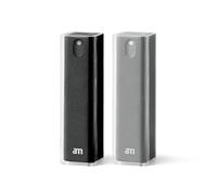 am Nettoyant Écran Portable 2 en 1 avec Chiffon Microfibre, Spray 10,5 ml pour Smartphone, Tablette, Ordinateur et Écran Voiture, Noir, Gris, 2 Pack