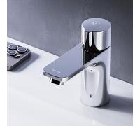 AM.PM FXT02500 X-Joy - Robinet Lavabo Salle de Bain Mitigeur Lavabo Monocommande en Laiton avec Interrupteur Poussoir, Chrome