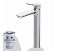 AM.PM Haut Robinet salle bain Robinet lavabo Mitigeur Lavabo Robinet avec levier de vidange laiton Chrome FXA92200 X-Joy