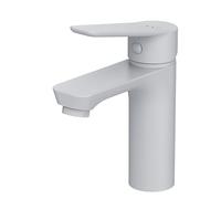 AM.PM Hit FTA02133 - Robinet Lavabo Salle de Bain Mitigeur Lavabo Monocommande avec Cartouche Céramique SoftMotion Ø 33 mm, Anti-rayures, Facile à Nettoyer, Blanc Mat