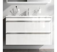 AM.PM Hit - Meuble sdb avec Vasque à Suspendre 100 cm, Meuble Vasque sous-lavabo avec 2 tiroirs, Blanc Brillant