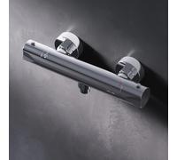 AM.PM Hit FTA4000 - Mitigeur Douche Thermostatique Chromé, Robinet Salle de Bain, Mitigeur Douche avec SafeStop à 38°C, Résistant aux Rayures, Garantie 5 Ans