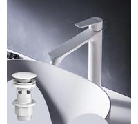 AM.PM Hit Mitigeur lavabo haut blanc bonde clic-clac FTA92233