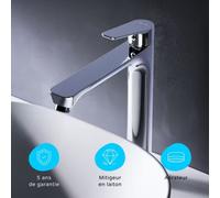 AM.PM Hit Mitigeur lavabo haut chromé monocommande FTA92000