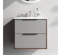 AM.PM - Meuble sdb avec Vasque à Suspendre 60 cm, Meuble Vasque sous-lavabo avec 2 tiroirs, Ensemble Meuble Vasque Salle de Bain pour Salle de Bain et WC d’invités, Graphite Mat