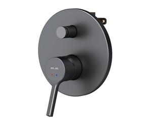 AM.PM Mitigeur Bain Douche Encastré, Robinet Baignoire avec inverseur, Montage Mural, Noir Mat, Installation Facile, Gain de place, X-Joy S FXB45022