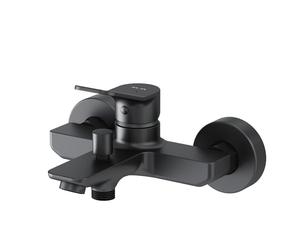 AM.PM Mitigeur de Bain Noir 2 Sorties Robinet Bain-Douche svec bec, à économie d'eau, Résistant aux fissures, Facile à nettoyer et à installer, X-Joy FXA10022