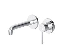 AM.PM - Mitigeur Lavabo Noir Spike, Robinet Eau Froide Uniquement pour Salle de Bain, Encastré avec Bec de 181 mm, Bain Froid