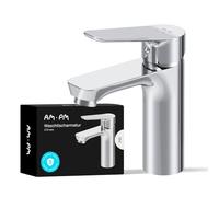 AM.PM - Mitigeur Lavabo Robinet Salle de Bain avec Cartouche Céramique SoftMotion 35 mm, Aérateur, Chromé, Anti-rayures, Hauteur du Bec 102 mm