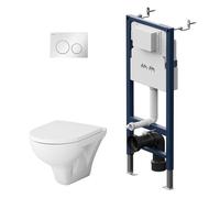 AM.PM Pack WC suspendu + bâti-support + plaque de déclenchement IIS90251.TA1700 Hit