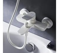 AM.PM Robinet de baignoire Robinet de baignoire blanc Mitigeur monocommande montage mural Salle de bain laiton Robinetterie de baignoire