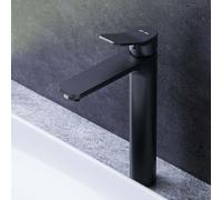 AM.PM Robinet de lavabo haut Noir Robinet de salle de bains Robinet de salle de bains Mitigeur pour lavabo à poser