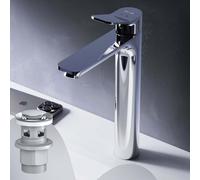 AM.PM robinet de salle de bains avec pop-up vanne de vidange pour lavabo robinet de salle de bains chromé robinet de lavabo avec vidage 1 1/4 pouce vanne en laiton d'écoulement