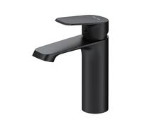 AM.PM - Robinet Salle Bain Func, Mitigeur Lavabo couleur Noir, Robinet Lave-Main Monocommande à Bec Haut 180 mm