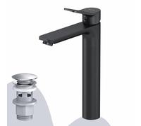 AM.PM - Robinet Salle Bain X-Joy FXA92222, Mitigeur Lavabo Noir Mat, Robinet Lave-Main Hauteur de Bec 231 mm, Anti-Rayures et Facile à Nettoyer