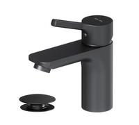 AM.PM - Robinet Salle Bain X-Joy S, Mitigeur Lavabo Noir avec Bonde Clic-Clac, Robinet Lave-Main M