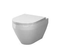 AM.PM WC suspendu cuvette et WC surélevé Spirit V2.0 Aquaspin CSB190P0SC, WC suspendu avec abattant en duroplast