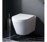 AM.PM WC suspendu sans bride avec cuvette et abattant standard céramique Blanc CNA1700SC Flash