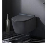 AM.PM WC suspendu cuvette et WC surélevé avec abattant SoftClose, cuvette murale en céramique sans rebord, design moderne pour salle de bain